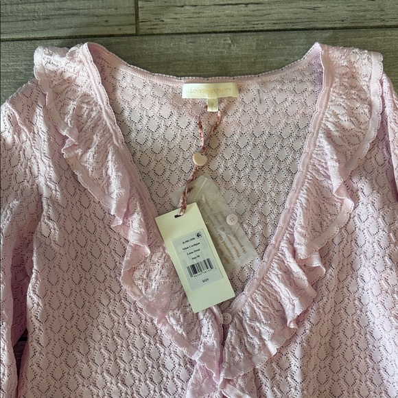 LoveShackFancy Nilah Cardigan, Lotus Petal - Picture 10 of 13
